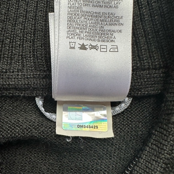 The North Face Wool Blend 1/4 Zip Sweater Men’s L Black Mock Neck - Picture 10 of 13